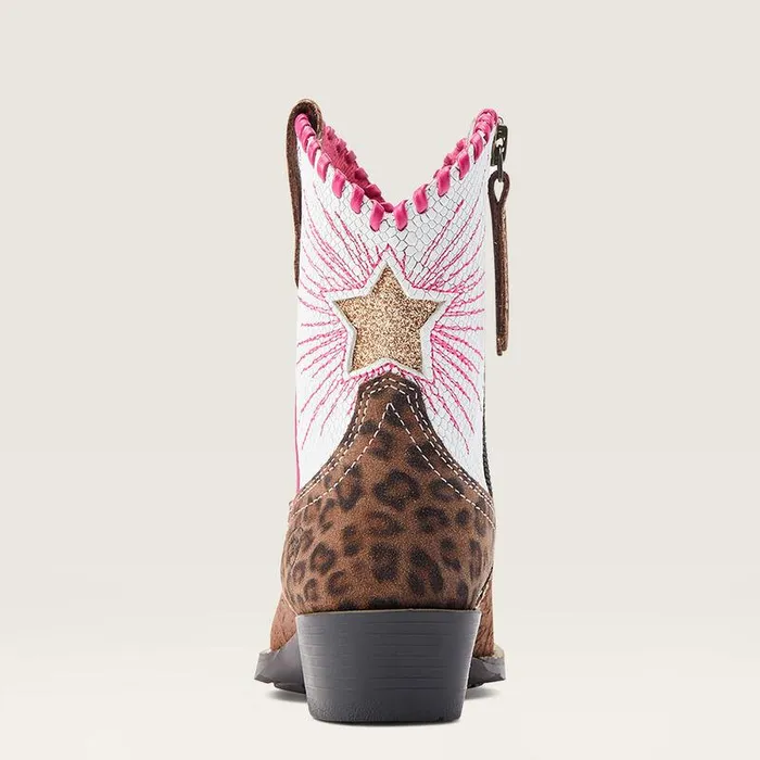 Kids Big Kids039 Footwear Ariat Heritage Star Easy Fit Western Boot Brown Floral Embosspearl Snake