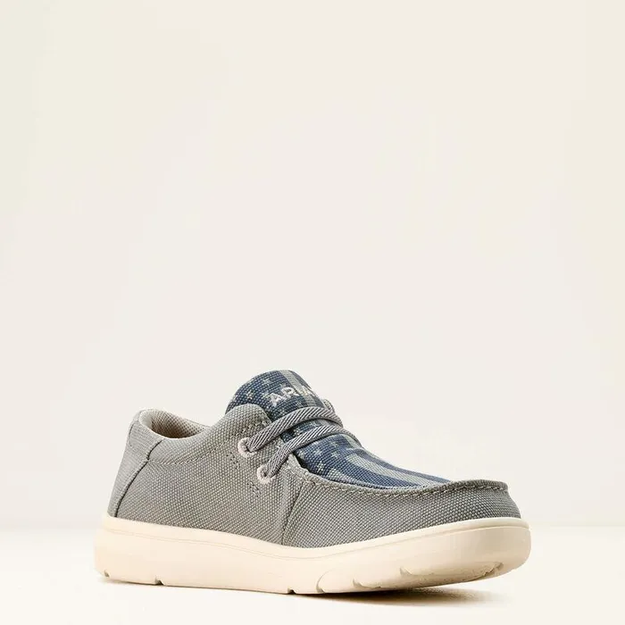 Kids Big Kids039 Footwear Ariat Hilo Coastal Greyamerican Flag