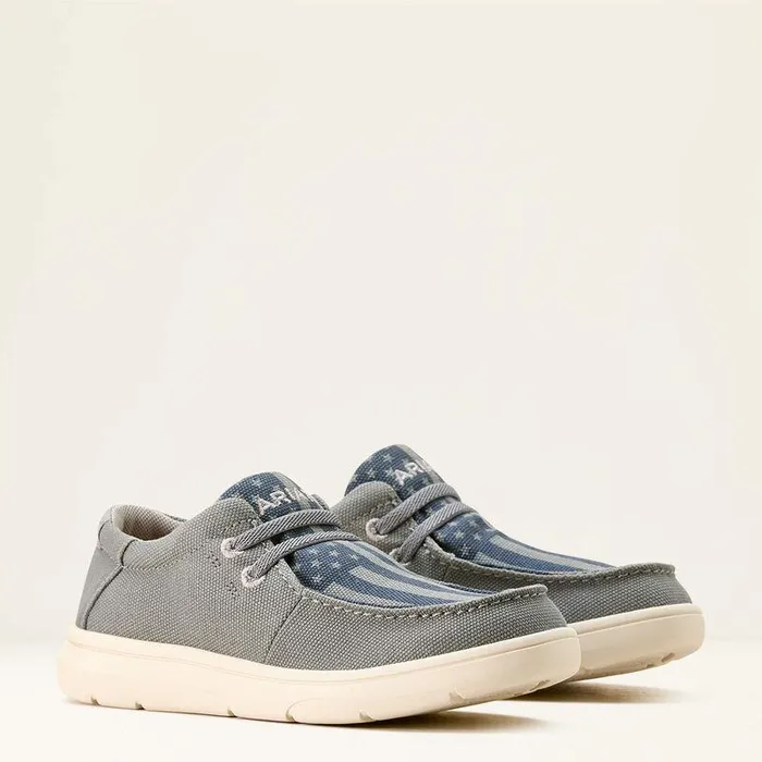 Kids Big Kids039 Footwear Ariat Hilo Coastal Greyamerican Flag