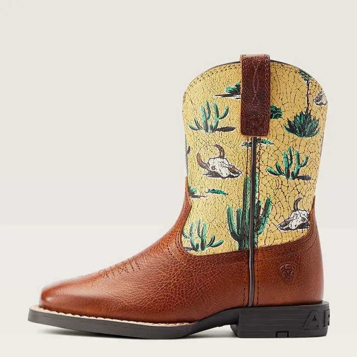 Kids Big Kids039 Footwear Ariat Round Up Wide Square Toe Easy Fit Western Boot Spiced Cider
