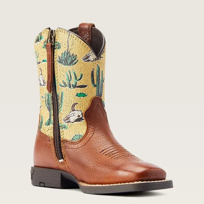 Kids Big Kids039 Footwear Ariat Round Up Wide Square Toe Easy Fit Western Boot Spiced Cider