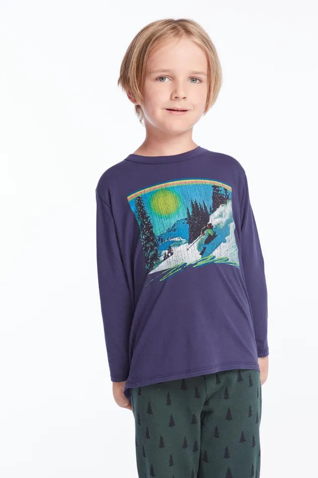 Kids Boys Chaser Brand 80s Ski Moment Boys Long Sleeve
