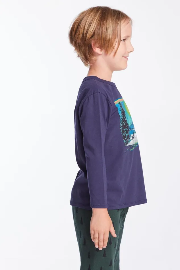 Kids Boys Chaser Brand 80s Ski Moment Boys Long Sleeve