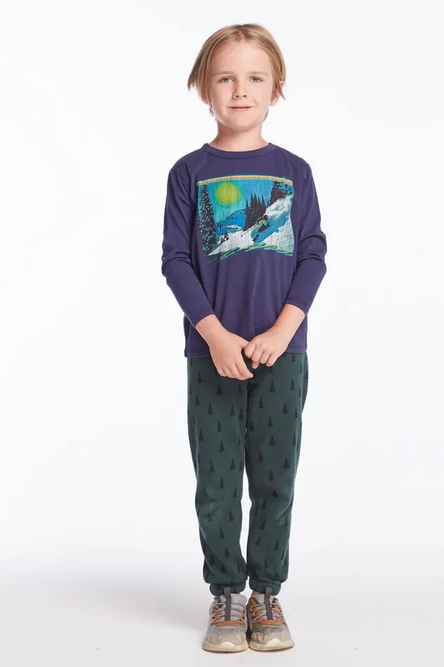 Kids Boys Chaser Brand 80s Ski Moment Boys Long Sleeve