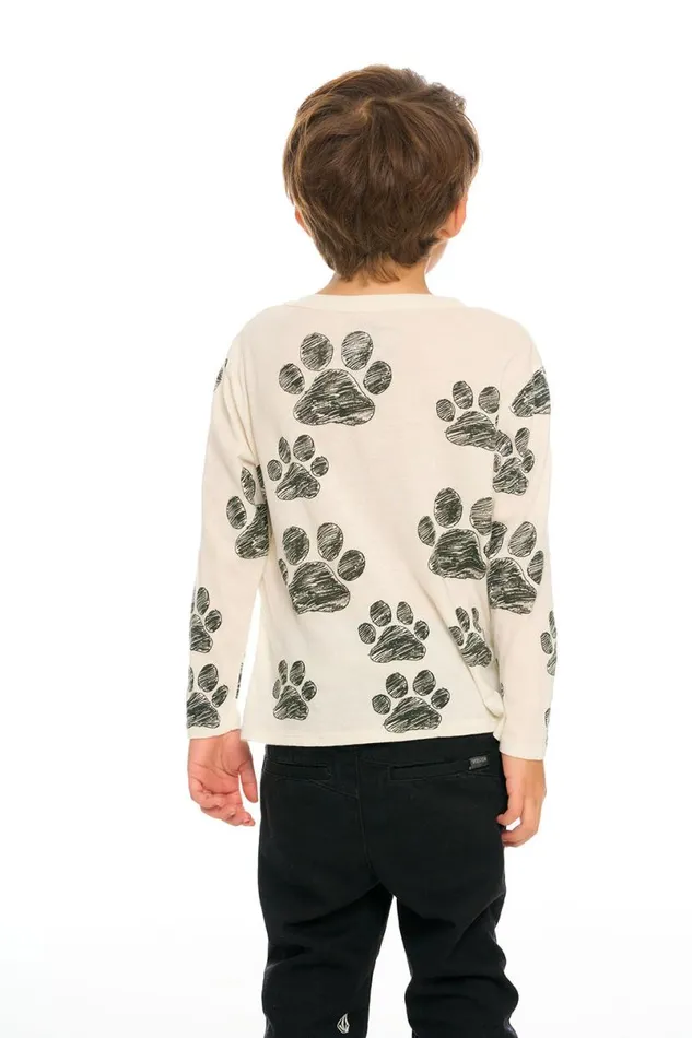 Kids Boys Chaser Brand All Over Dog Paw Charity Shirt