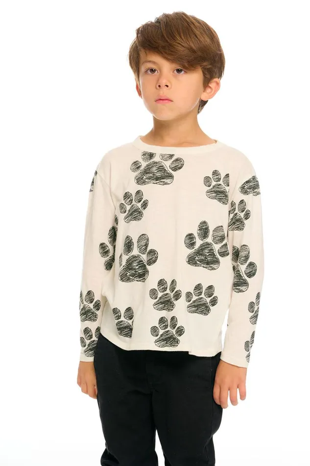 Kids Boys Chaser Brand All Over Dog Paw Charity Shirt