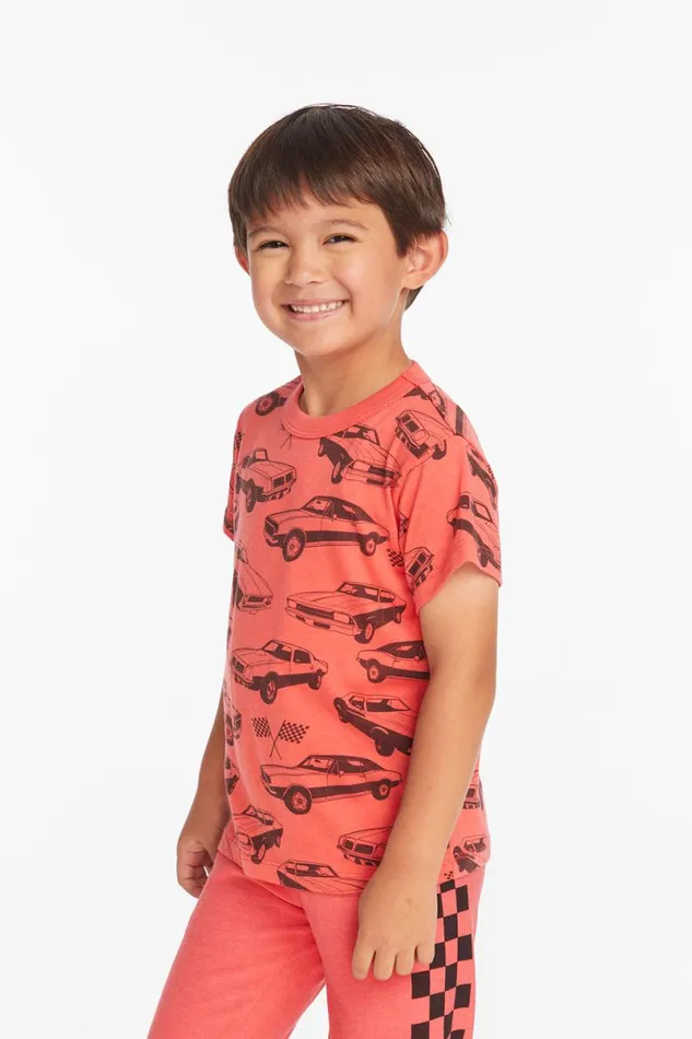 Kids Boys Chaser Brand Allover Racer Boys Tee