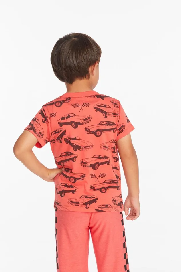 Kids Boys Chaser Brand Allover Racer Boys Tee