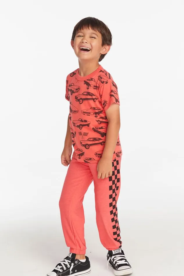 Kids Boys Chaser Brand Allover Racer Boys Tee