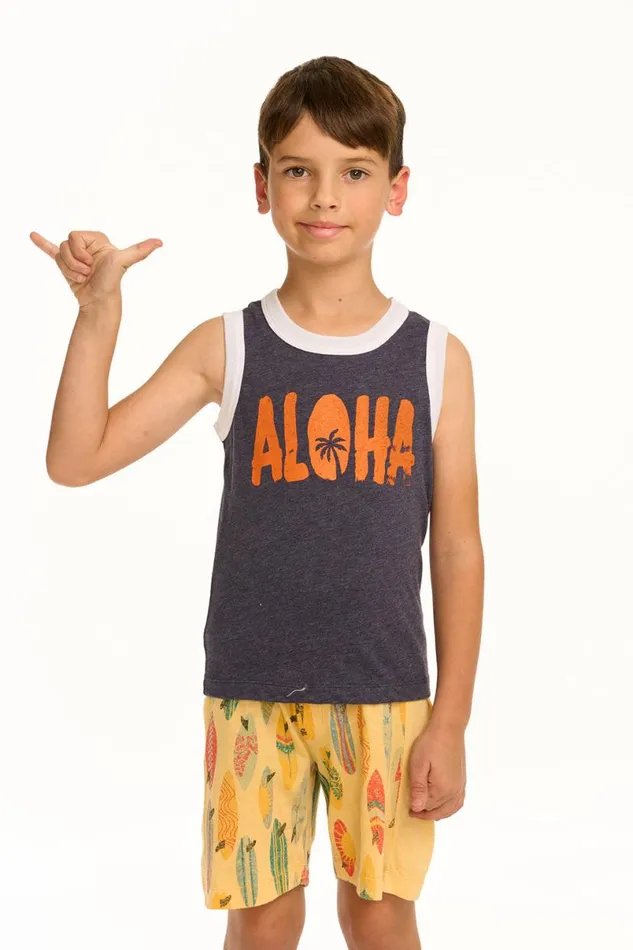Kids Boys Chaser Brand Aloha Recycled Vintage Jersey Boys Tank