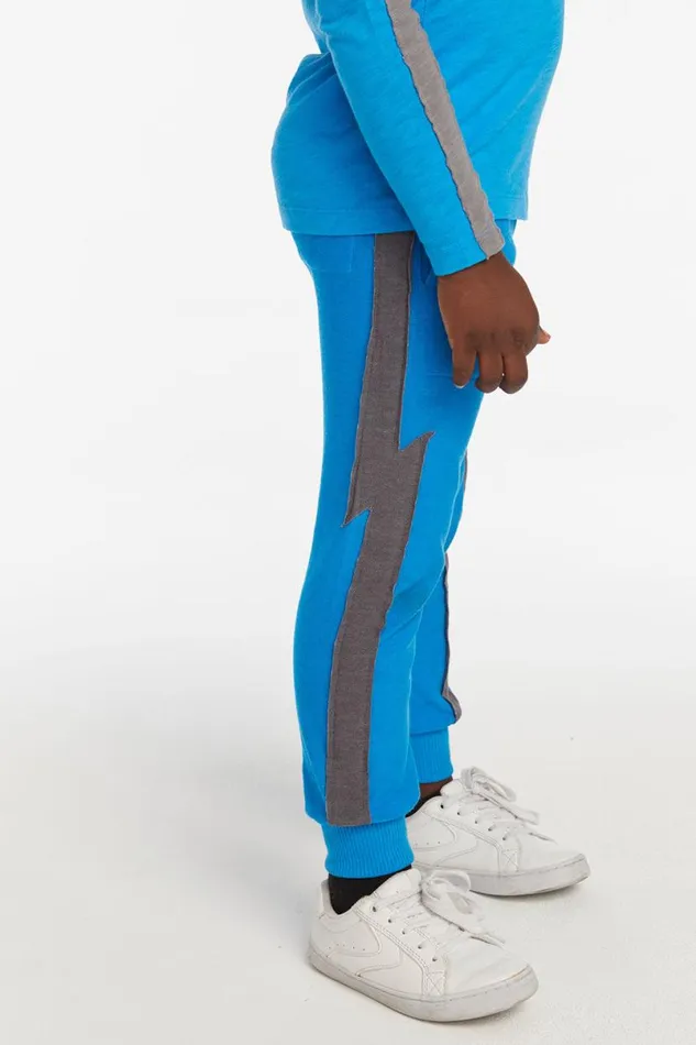Kids Boys Chaser Brand Bolt Blue Danube Joggers