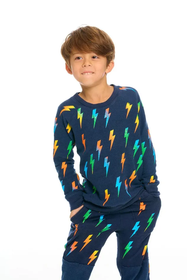 Kids Boys Chaser Brand Bolt Pullover