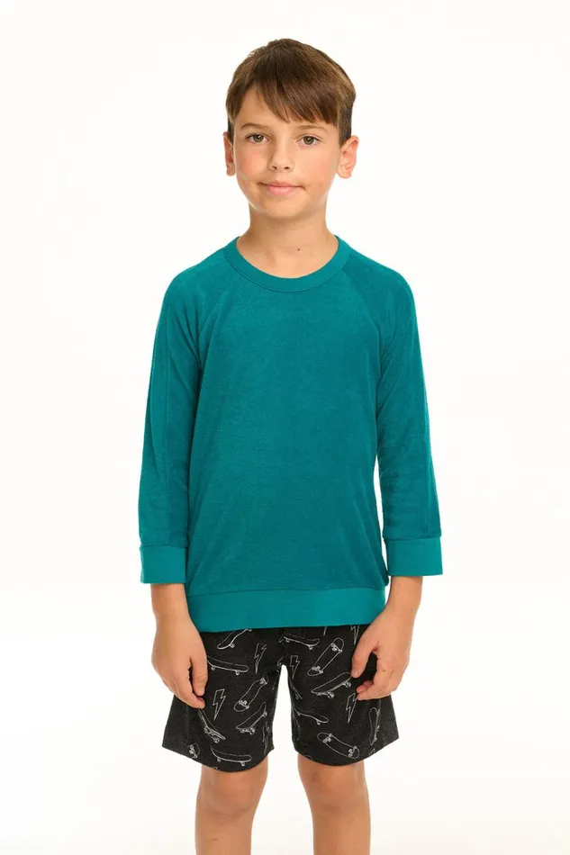 Kids Boys Chaser Brand Boy039s Lake Green Raglan Pullover