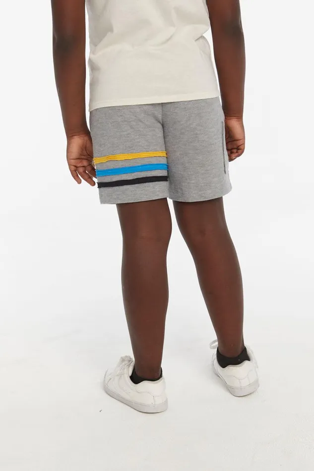 Kids Boys Chaser Brand Boys Heather Grey Short With Strapping