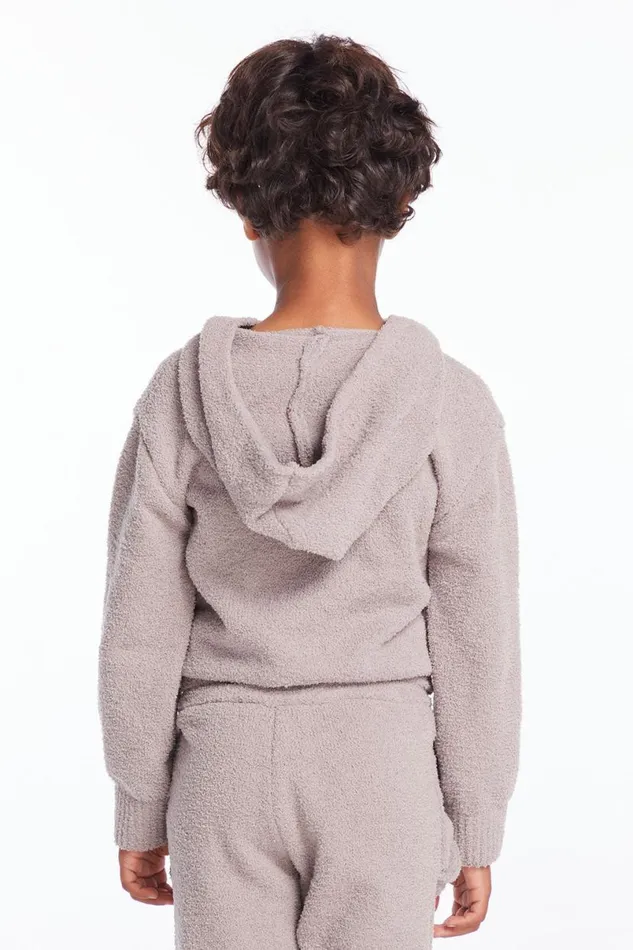 Kids Boys Chaser Brand Boys Heather Grey Zip Up Hoodie