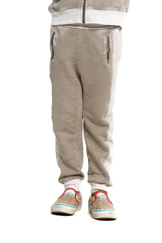 Kids Boys Chaser Brand Boys Linen French Terry Jogger With Zippers