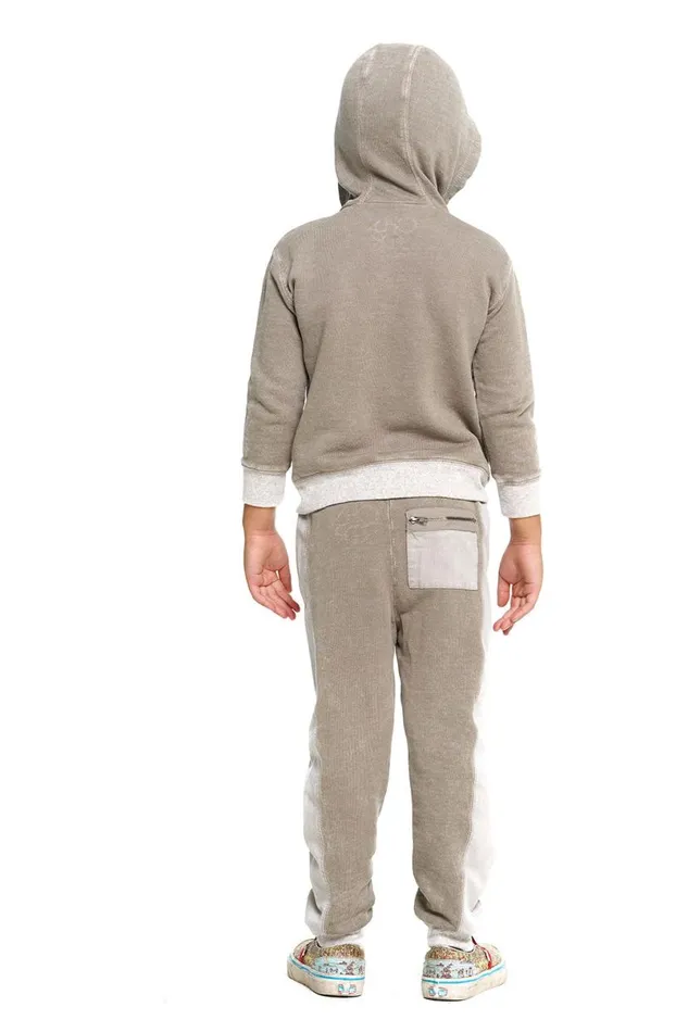 Kids Boys Chaser Brand Boys Linen French Terry Jogger With Zippers