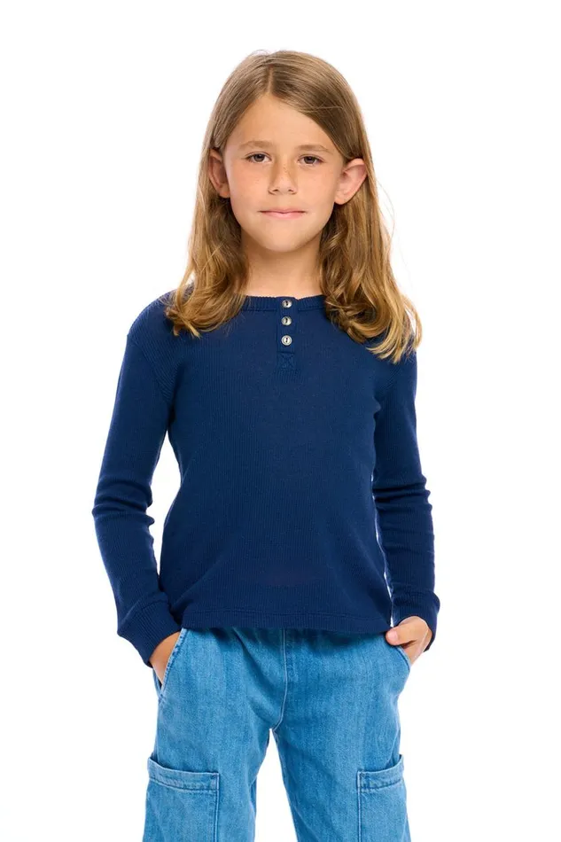 Kids Boys Chaser Brand Boys Thermal Long Sleeve Henley