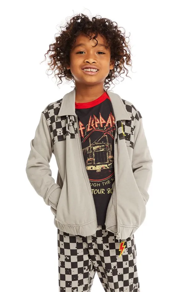 Kids Boys Chaser Brand Brody Splatter Checker Jacket