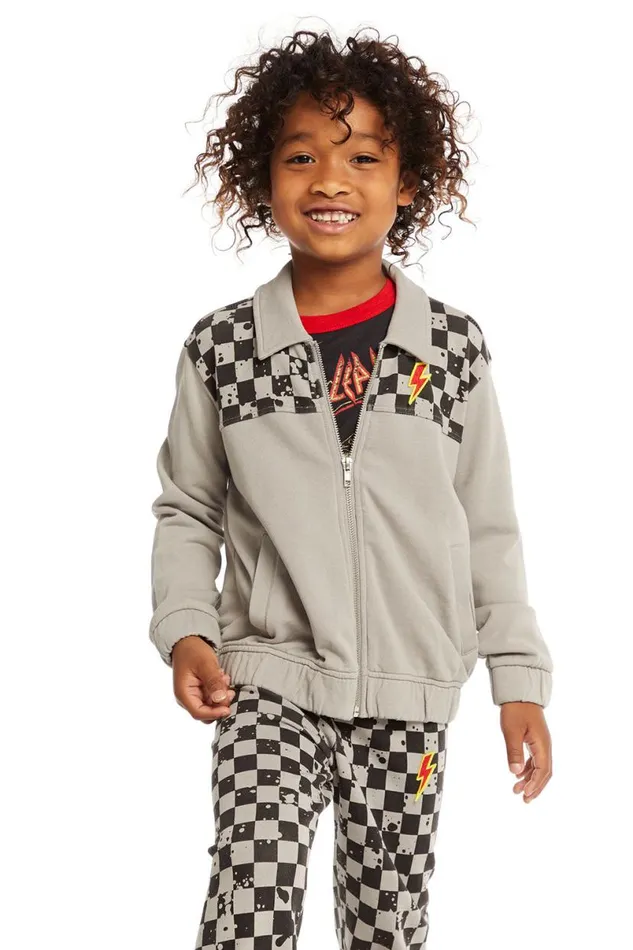 Kids Boys Chaser Brand Brody Splatter Checker Jacket