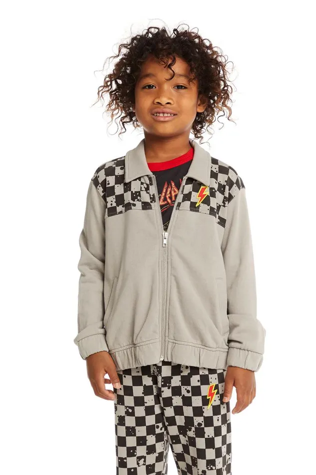 Kids Boys Chaser Brand Brody Splatter Checker Jacket