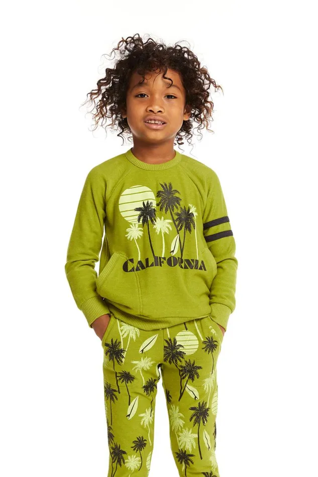 Kids Boys Chaser Brand California Palm Trees Pullover