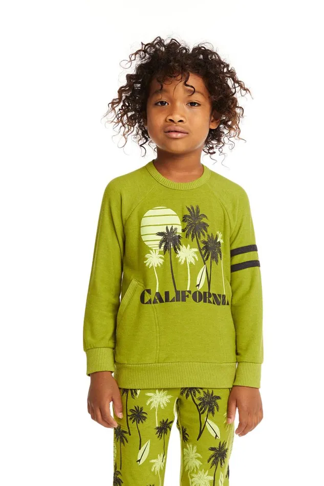 Kids Boys Chaser Brand California Palm Trees Pullover