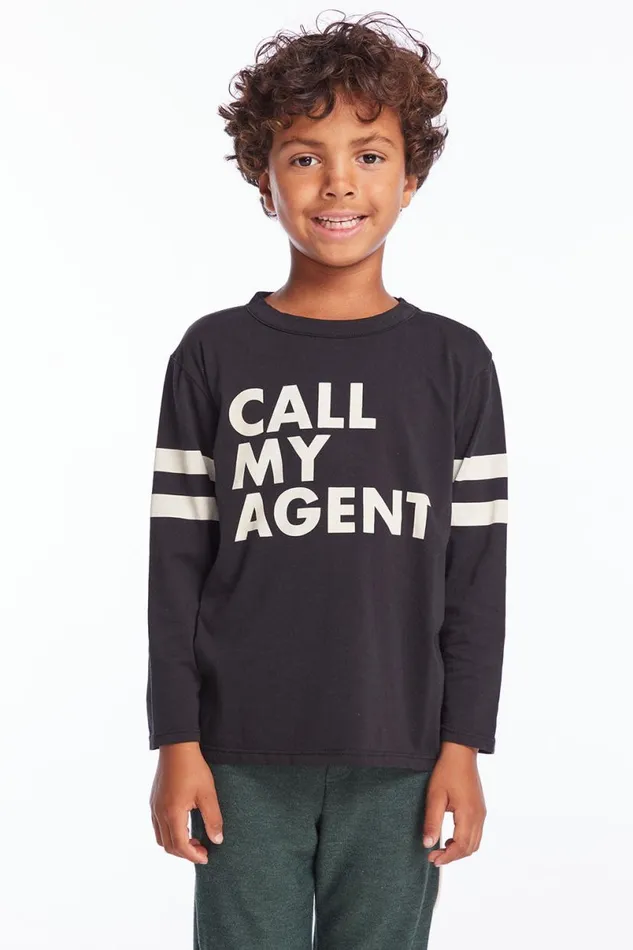 Kids Boys Chaser Brand Call My Agent Boys Cloud Jersey Long Sleeve