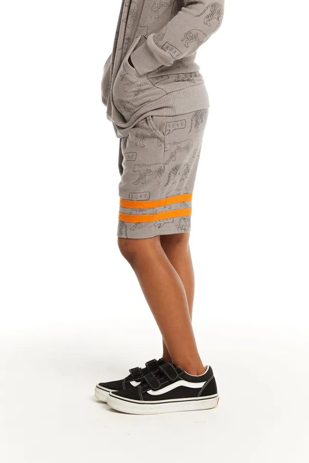 Kids Boys Chaser Brand Cheetah Print Cargo Shorts