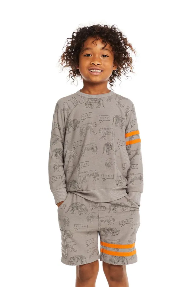 Kids Boys Chaser Brand Cheetah Print Pullover
