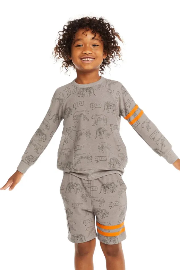 Kids Boys Chaser Brand Cheetah Print Pullover