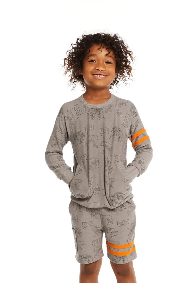 Kids Boys Chaser Brand Cheetah Print Pullover