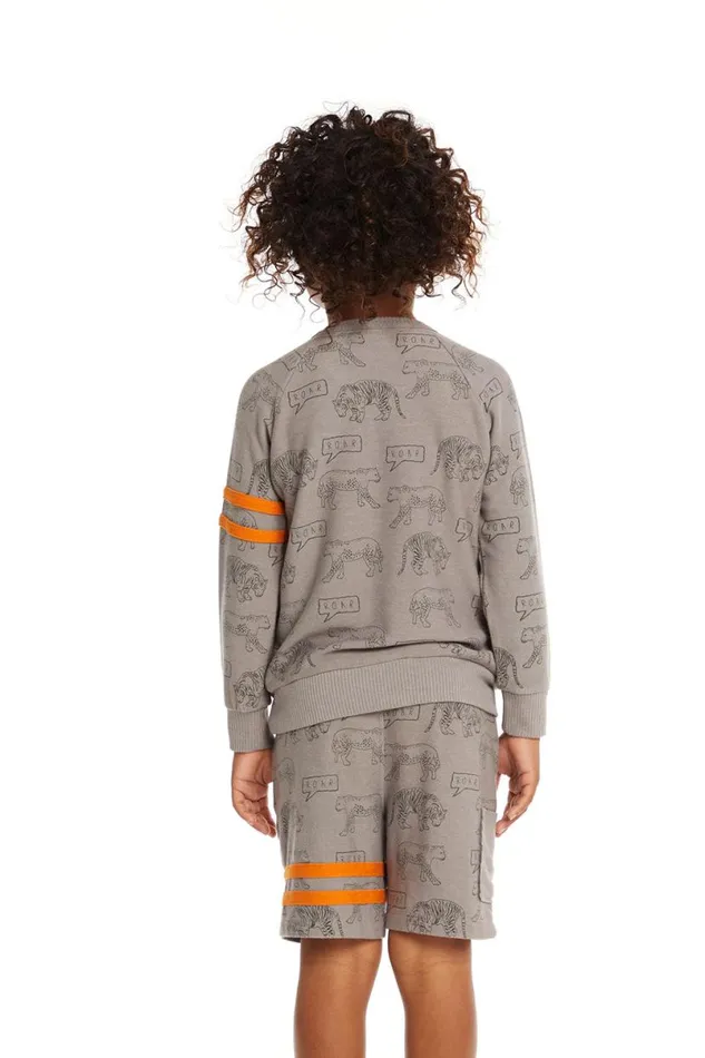 Kids Boys Chaser Brand Cheetah Print Pullover