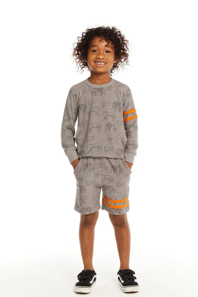 Kids Boys Chaser Brand Cheetah Print Pullover
