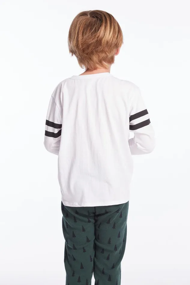 Kids Boys Chaser Brand Chill Snowman Boys Cloud Jersey Long Sleeve