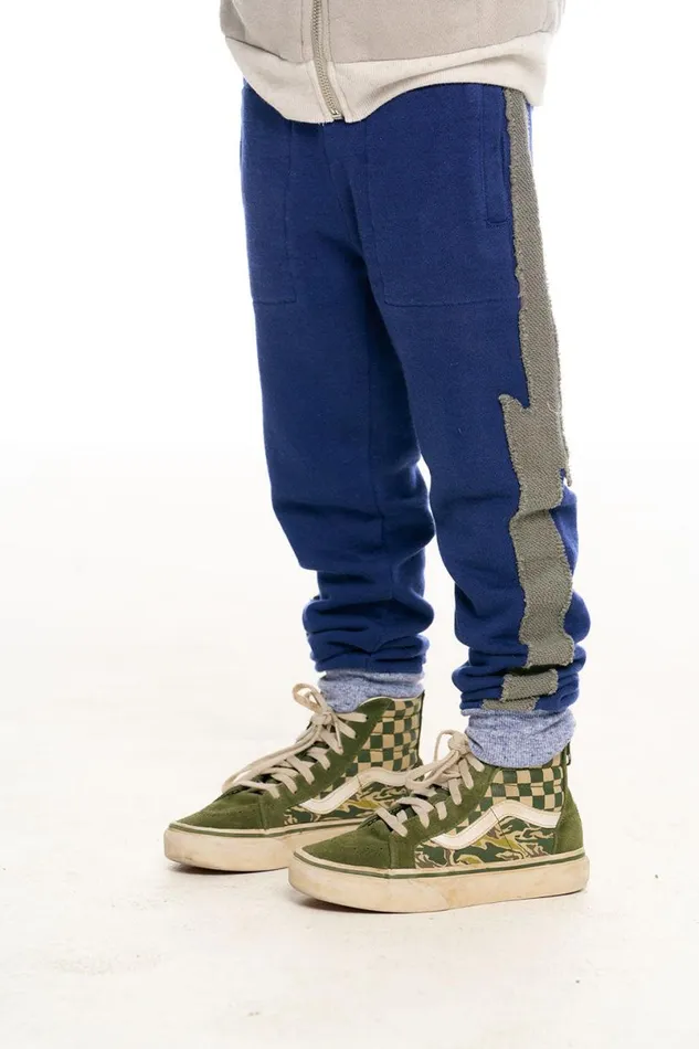 Kids Boys Chaser Brand Color Blocked Bolt Joggers