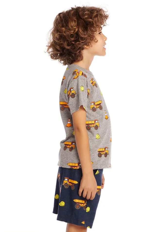 Kids Boys Chaser Brand Construction Zone Boys Crew Neck Tee