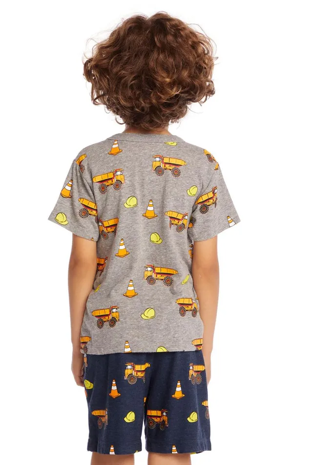 Kids Boys Chaser Brand Construction Zone Boys Crew Neck Tee