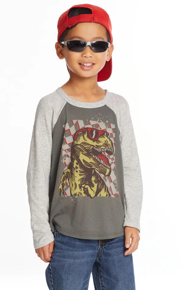 Kids Boys Chaser Brand Cool Dino Boys Long Sleeve Tee