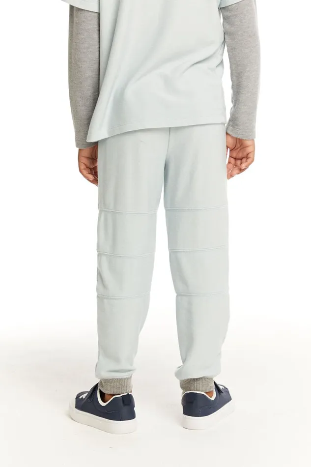 Kids Boys Chaser Brand Cozy Knit Blue Bird Pant With Seamed Panels