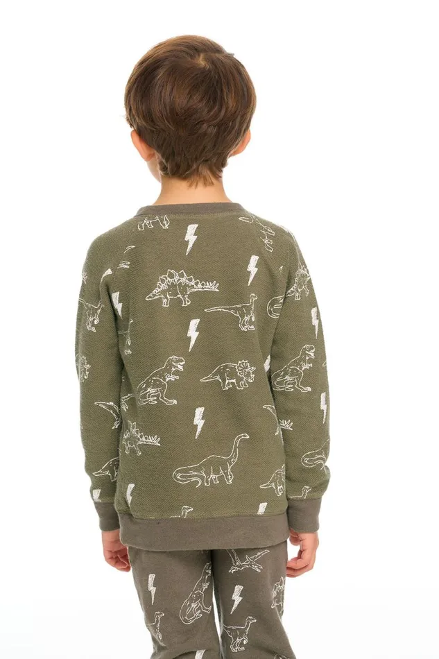 Kids Boys Chaser Brand Dino Pullover