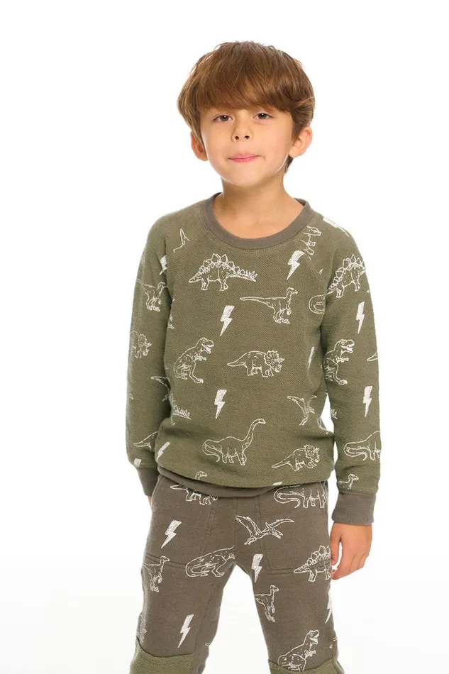 Kids Boys Chaser Brand Dino Pullover
