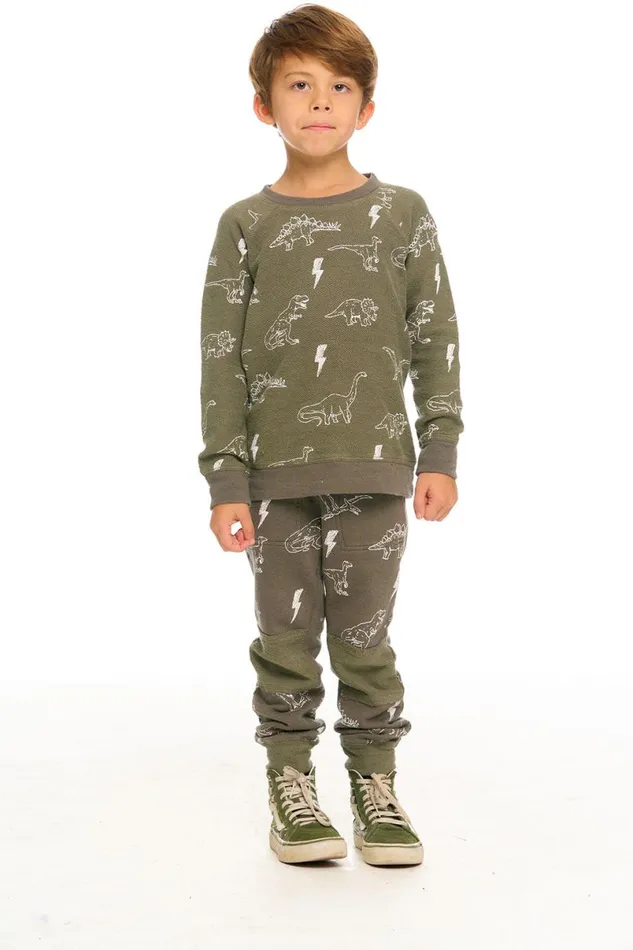 Kids Boys Chaser Brand Dino Pullover