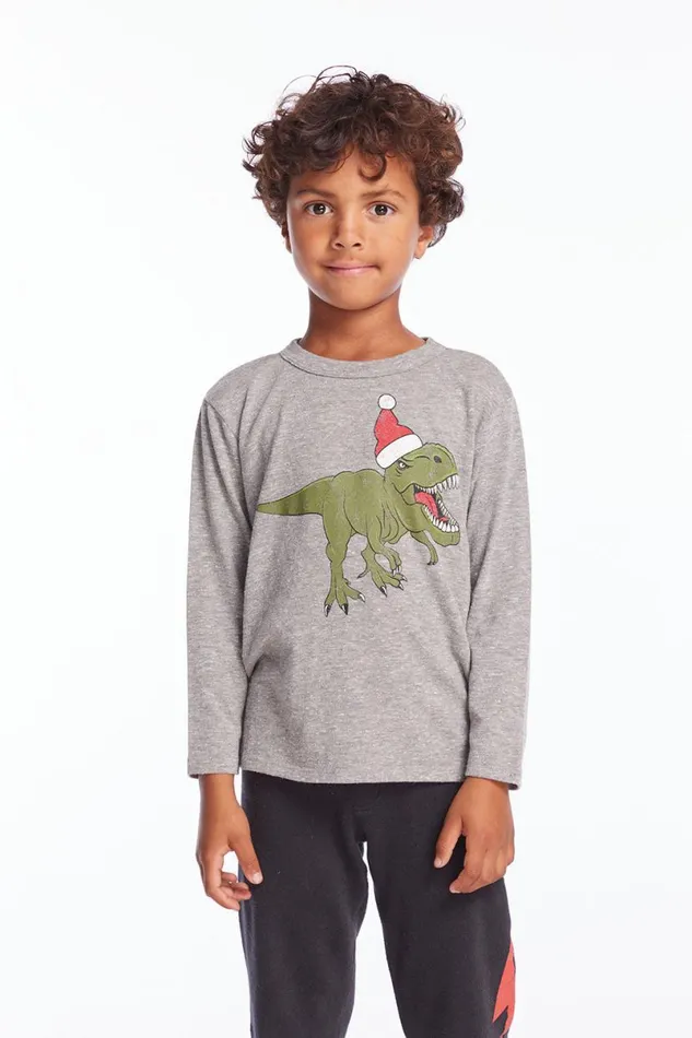 Kids Boys Chaser Brand Dinosaur Santa Boys Long Sleeve
