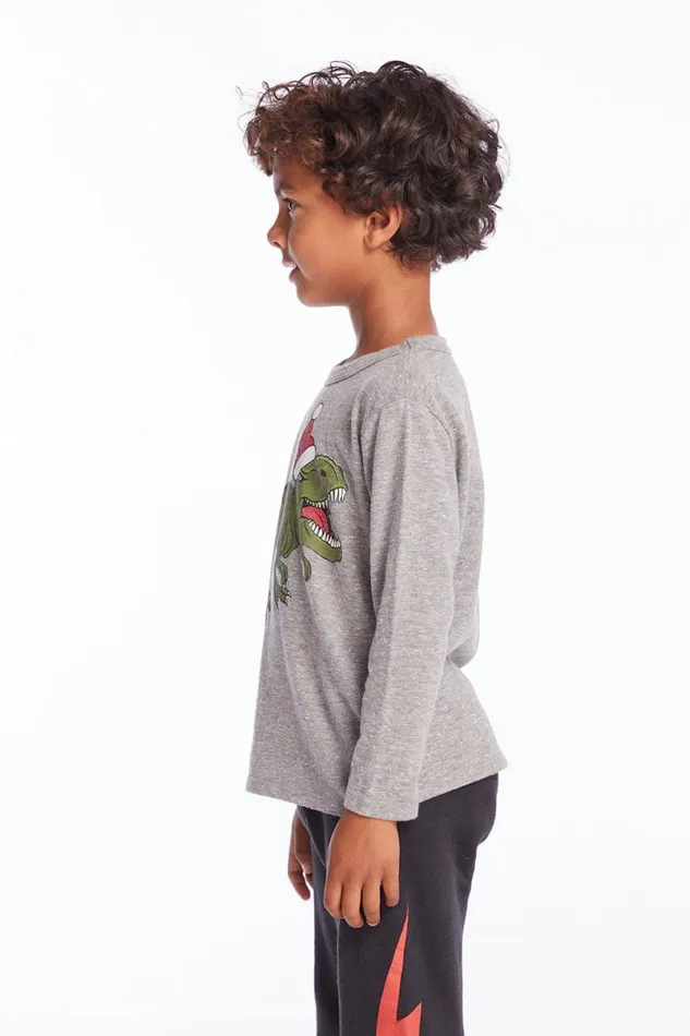 Kids Boys Chaser Brand Dinosaur Santa Boys Long Sleeve