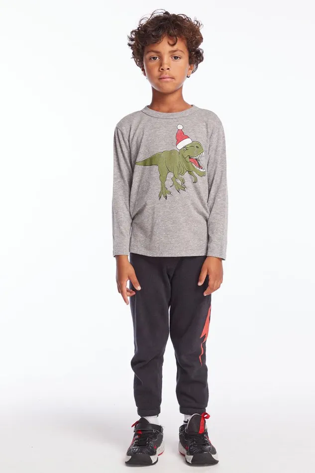 Kids Boys Chaser Brand Dinosaur Santa Boys Long Sleeve