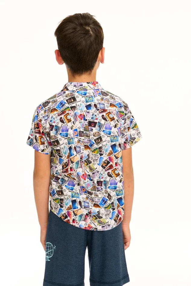 Kids Boys Chaser Brand Disney 100 8211 Air Mail Button Down Shirt