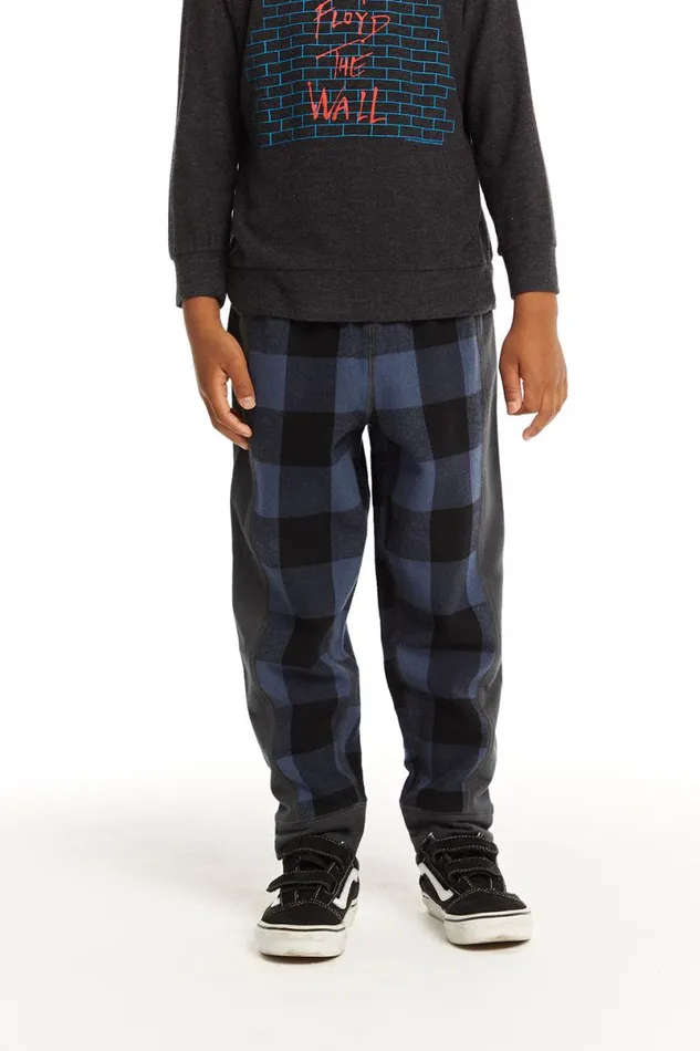 Kids Boys Chaser Brand Ghost Plaid Side Panel Jogger
