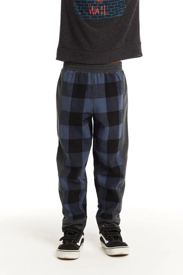 Kids Boys Chaser Brand Ghost Plaid Side Panel Jogger