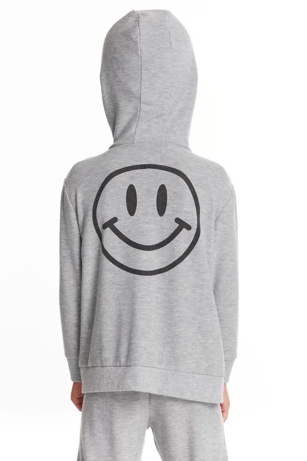Kids Boys Chaser Brand Good Times Boys Long Sleeve Zip Up Hoodie